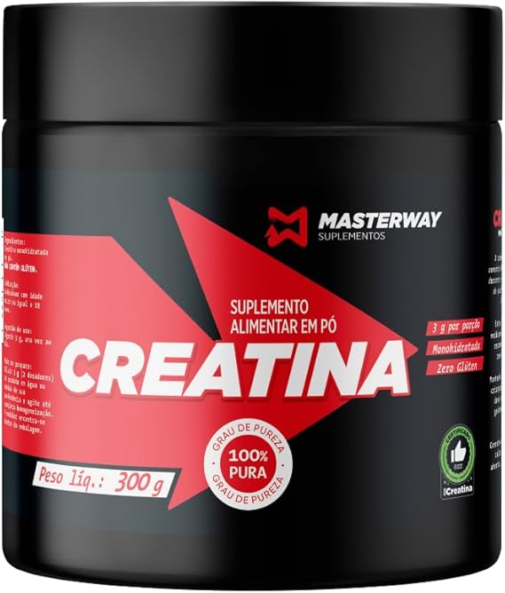 Masterway Suplementos - Creatina 100% Pura Pote 300g 